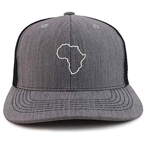 Trendy Apparel Shop Africa Map Outline Two Tone Mesh Back Trucker Baseball Cap