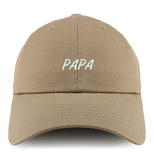 Trendy Apparel Shop PAPA Embroidered Solid Adjustable Unstructured Dad Hat