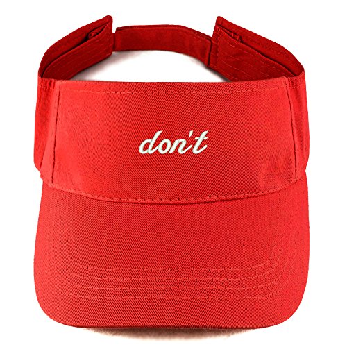 Trendy Apparel Shop Don't Embroidered 100% Cotton Adjustable Visor