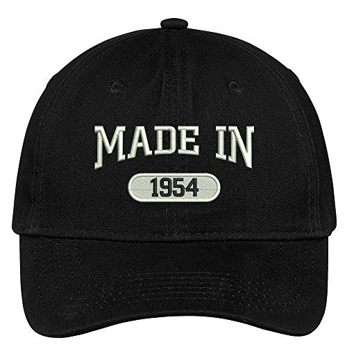 Trendy Apparel Shop 65th Birthday - Made in 1954 Embroidered Low Profile Cotton Baseball Cap