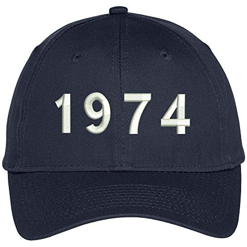 Trendy Apparel Shop 1974 Birth Year Embroidered Baseball Cap