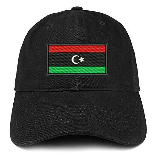 Trendy Apparel Shop Libya Flag Embroidered Unstructured Cotton Dad Hat