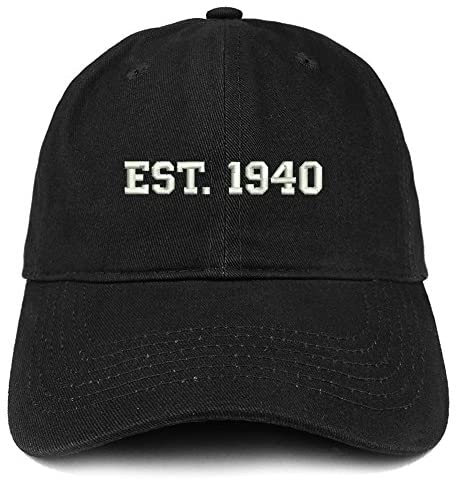 Trendy Apparel Shop EST 1940 Embroidered - 81st Birthday Gift Soft Cotton Baseball Cap