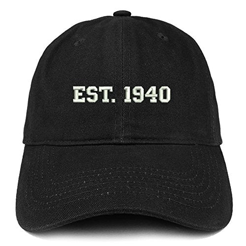 Trendy Apparel Shop EST 1940 Embroidered - 81st Birthday Gift Soft Cotton Baseball Cap