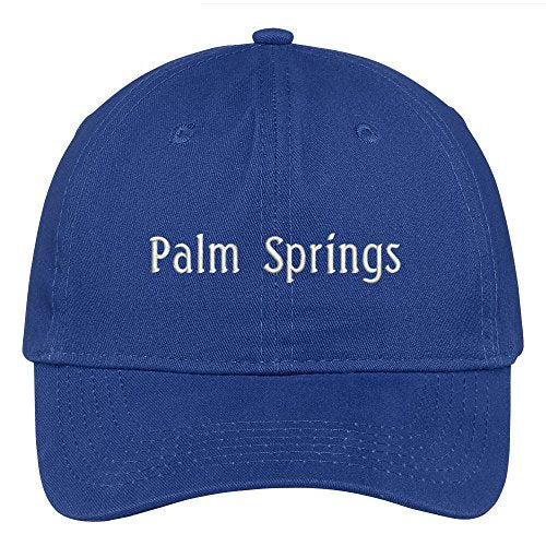 Trendy Apparel Shop Palm Springs City Embroidered Low Profile 100% Cotton Adjustable Cap