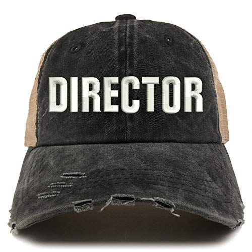 Trendy Apparel Shop Director Embroidered Washed Front Frayed Bill Cap