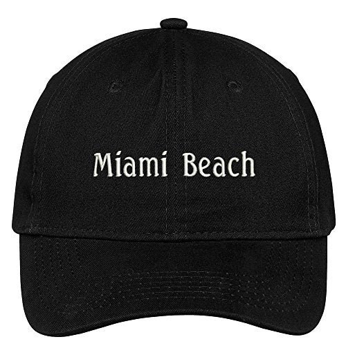 Trendy Apparel Shop Miami Beach City Embroidered Low Profile 100% Cotton Adjustable Cap