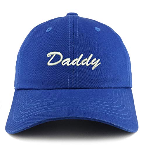 Trendy Apparel Shop Daddy Script Font Solid Adjustable Unstructured Dad Hat