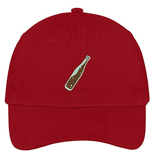 Trendy Apparel Shop Soda Pop Bottle Embroidered Soft Crown 100% Brushed Cotton Cap