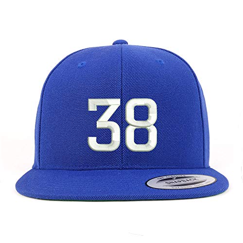 Trendy Apparel Shop Number 38 Embroidered Snapback Flatbill Baseball Cap