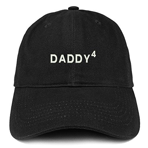 Trendy Apparel Shop Daddy of 4 Embroidered Cotton Dad Hat