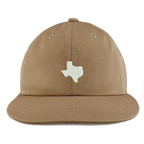 Trendy Apparel Shop Texas State Map Embroidered Unstructured Flatbill Adjustable Cap