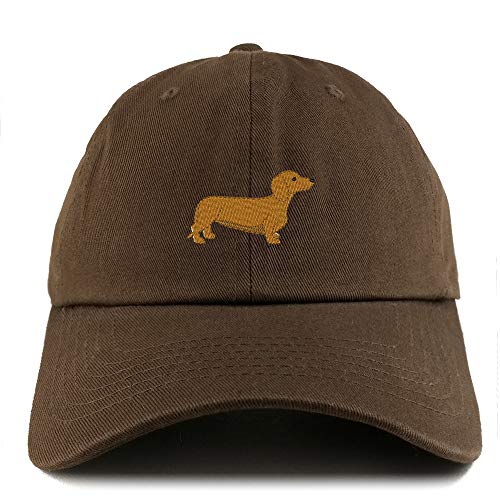 Trendy Apparel Shop Dachshund Dog Embroidered Low Profile Soft Cotton Dad Hat Cap