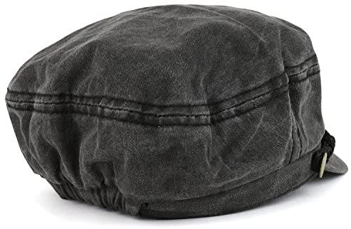 Trendy Apparel Shop Greek Style Washed Denim Fisherman Cabbie Hat