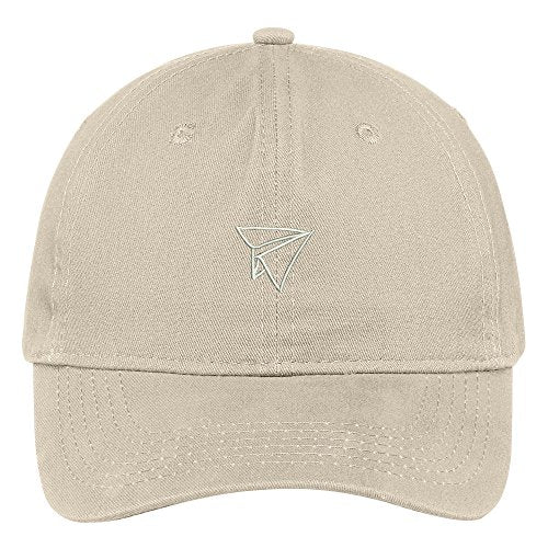 Trendy Apparel Shop Paper Air Plane Embroidered Soft Brushed Cotton Low Profile Cap