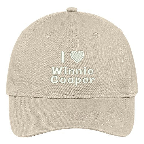 Trendy Apparel Shop I Love Winnie Cooper Embroidered Low Profile Deluxe Cotton Cap