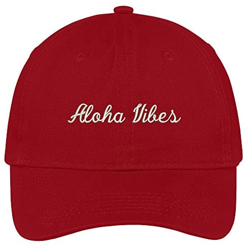Trendy Apparel Shop Aloha Vibes Embroidered Soft Cotton Low Profile Dad Hat Baseball Cap