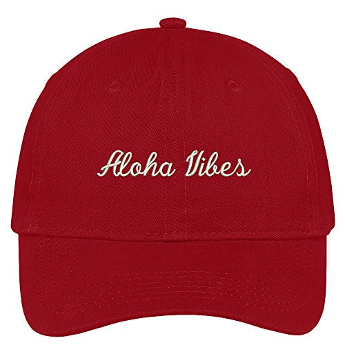 Trendy Apparel Shop Aloha Vibes Embroidered Soft Cotton Low Profile Dad Hat Baseball Cap