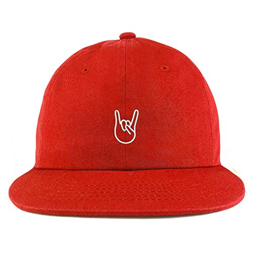 Trendy Apparel Shop Rock On Embroidered Unstructured Flatbill Adjustable Cap