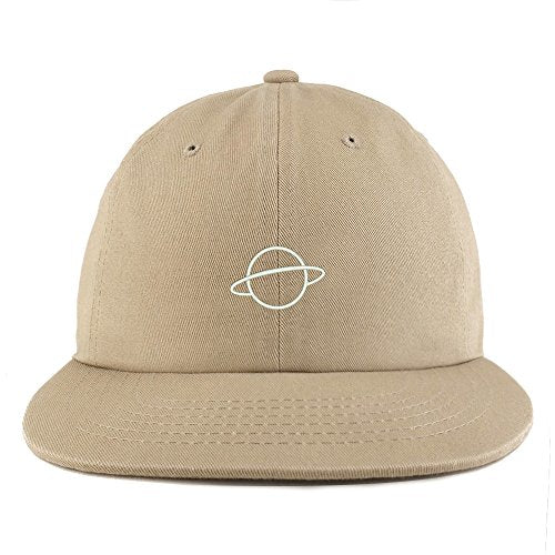 Trendy Apparel Shop Planet Embroidered Unstructured Flatbill Adjustable Cap