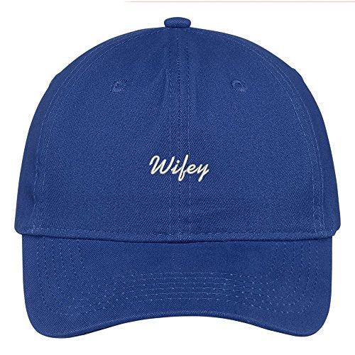 Trendy Apparel Shop Wifey Embroidered Brushed Cotton Adjustable Cap