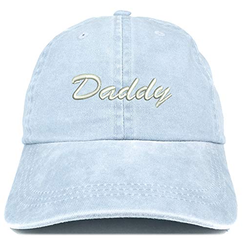 Trendy Apparel Shop Daddy Script Font Embroidered Low Profile Washed Cotton Cap