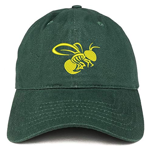 Trendy Apparel Shop Yellow Jacket Bee Embroidered Unstructured Cotton Dad Hat