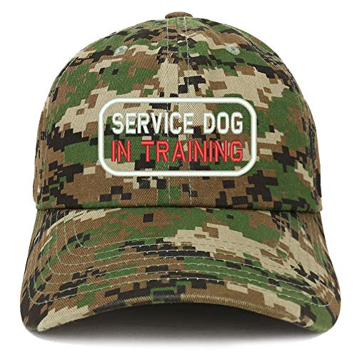 Trendy Apparel Shop Service Dog in Training Embroidered Brushed Cotton Cap