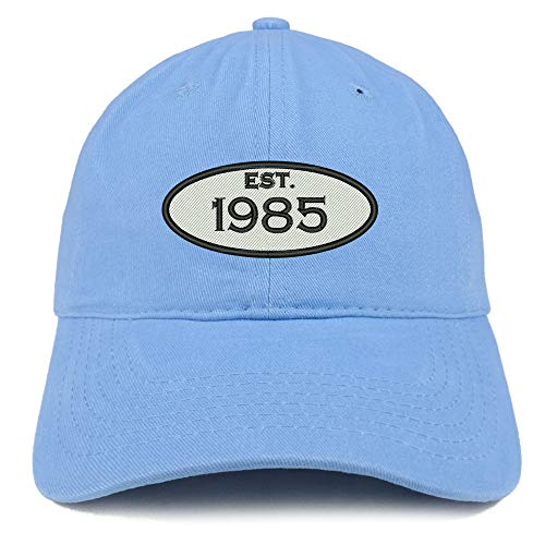 Trendy Apparel Shop Established 1985 Embroidered 36th Birthday Gift Soft Crown Cotton Cap