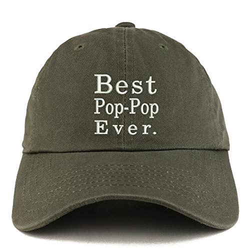 Trendy Apparel Shop Best Pop Pop Ever Solid Adjustable Unstructured Dad Hat