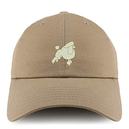 Trendy Apparel Shop Poodle Dog Embroidered Low Profile Soft Cotton Dad Hat Cap