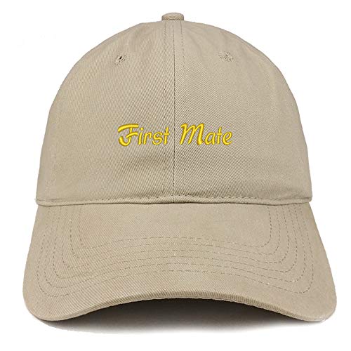 Trendy Apparel Shop First Mate Embroidered 100% Cotton Adjustable Cap Dad Hat