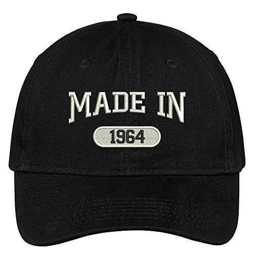 Trendy Apparel Shop 55th Birthday - Made in 1964 Embroidered Low Profile Cotton Baseball Cap