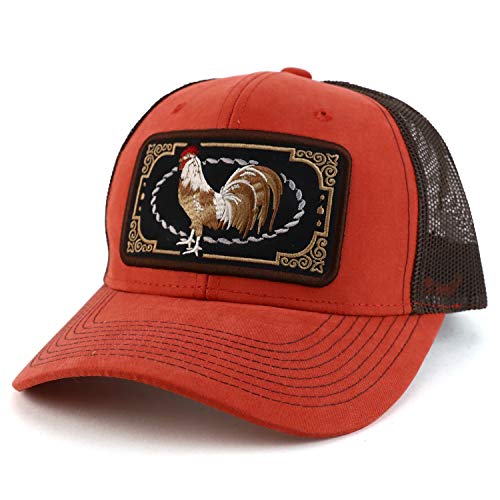 Trendy Apparel Shop Rooster Structured Trucker Mesh Back Snapback Cap