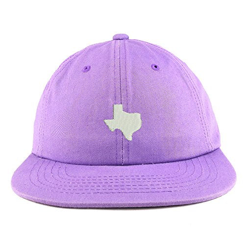 Trendy Apparel Shop Texas State Map Embroidered Unstructured Flatbill Adjustable Cap