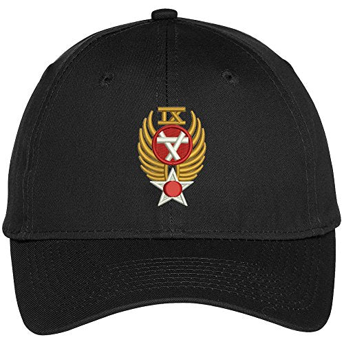 Trendy Apparel Shop Air Force 9Th Commander Embroidered High Profile Snapback Adjustable Baseball Cap