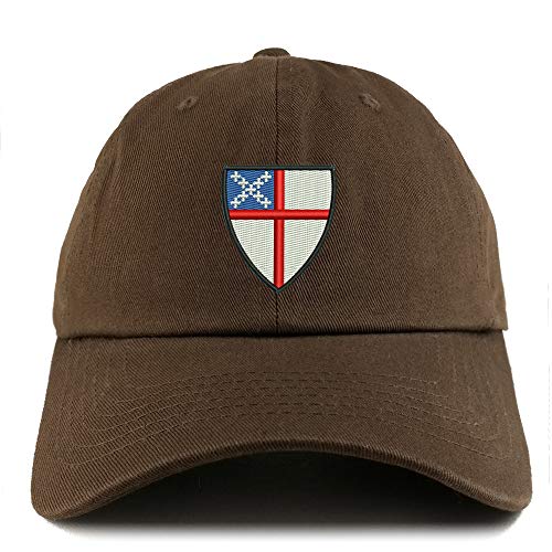 Trendy Apparel Shop Episcopal Shield Solid Adjustable Unstructured Dad Hat