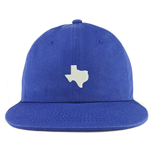 Trendy Apparel Shop Texas State Map Embroidered Unstructured Flatbill Adjustable Cap