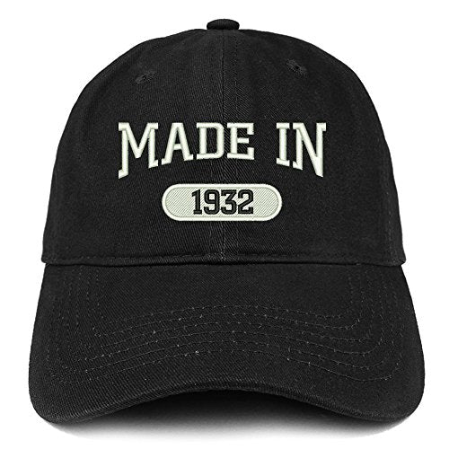 Trendy Apparel Shop Made in 1932 Embroidered 89th Birthday Brushed Cotton Cap