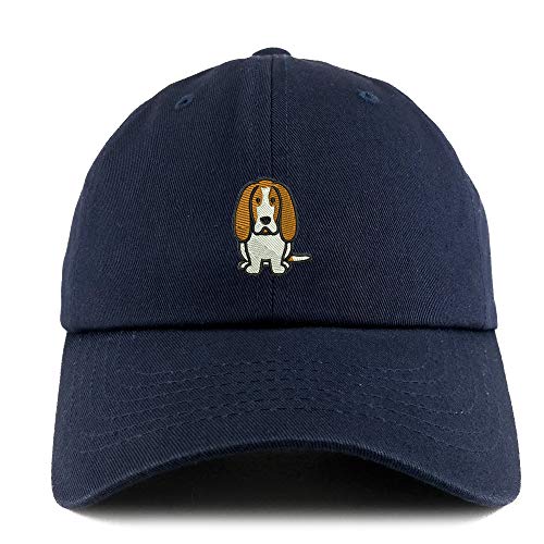 Trendy Apparel Shop Basset Hound Dog Embroidered Low Profile Soft Cotton Dad Hat Cap