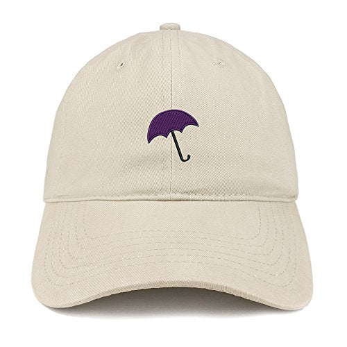 Trendy Apparel Shop Purple Umbrella Embroidered Low Profile Soft Cotton Baseball Cap