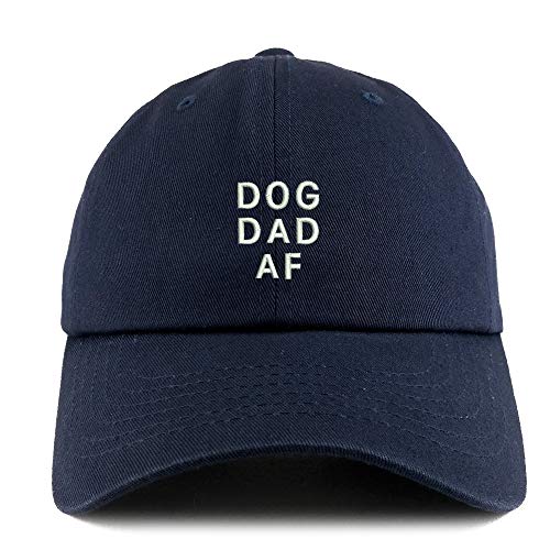 Trendy Apparel Shop Dog Dad AF Solid Adjustable Unstructured Dad Hat