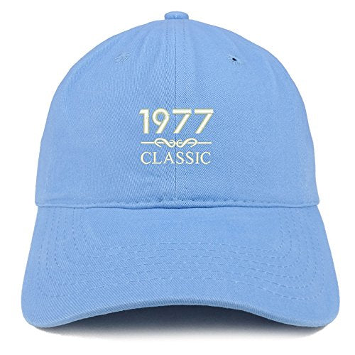 Trendy Apparel Shop Classic 1977 Embroidered Retro Soft Cotton Baseball Cap