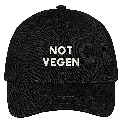 Trendy Apparel Shop Not Vegen Embroidered Brushed Cotton Adjustable Cap Dad Hat