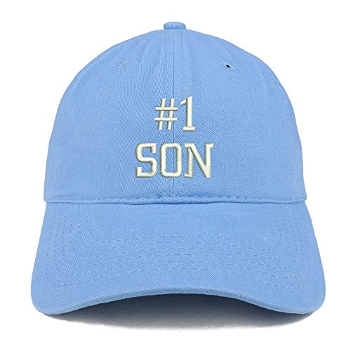 Trendy Apparel Shop Number 1 Son Embroidered Low Profile Soft Cotton Baseball Cap