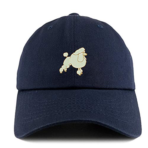 Trendy Apparel Shop Poodle Dog Embroidered Low Profile Soft Cotton Dad Hat Cap