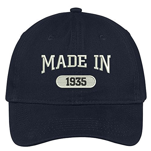 Trendy Apparel Shop 84th Birthday - Made in 1935 Embroidered Low Profile Cotton Baseball Cap