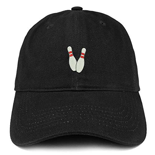 Trendy Apparel Shop Small Bowling Pins Embroidered Unstructured Cotton Dad Hat