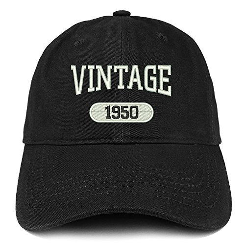 Trendy Apparel Shop Vintage 1950 Embroidered 71st Birthday Relaxed Fitting Cotton Cap