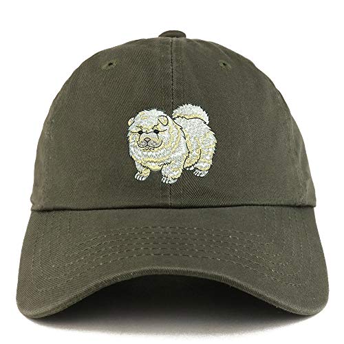 Trendy Apparel Shop Chow Chow Dog Embroidered Low Profile Soft Cotton Dad Hat Cap